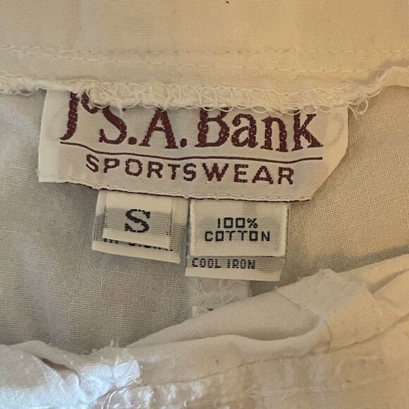 Vintage JSA Bank Sportswear Pants Men's Small High Rise Pleated  White - Picture 2 of 8